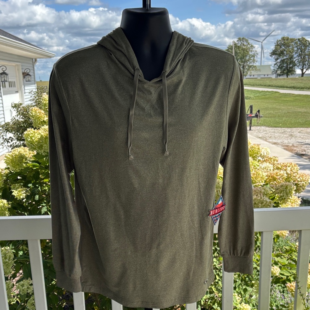 BURLEBO Olive Green Men's Hoodie